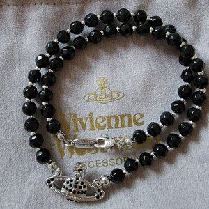NTW Vivienne Westwood 3d Black Pearl Necklace